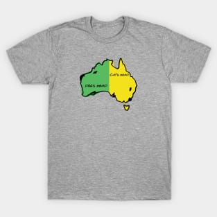 Australia map has dog and cat's head! T-Shirt